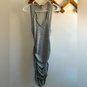 Cotton body con with side rouge on one side. Great summer dress. Knee length